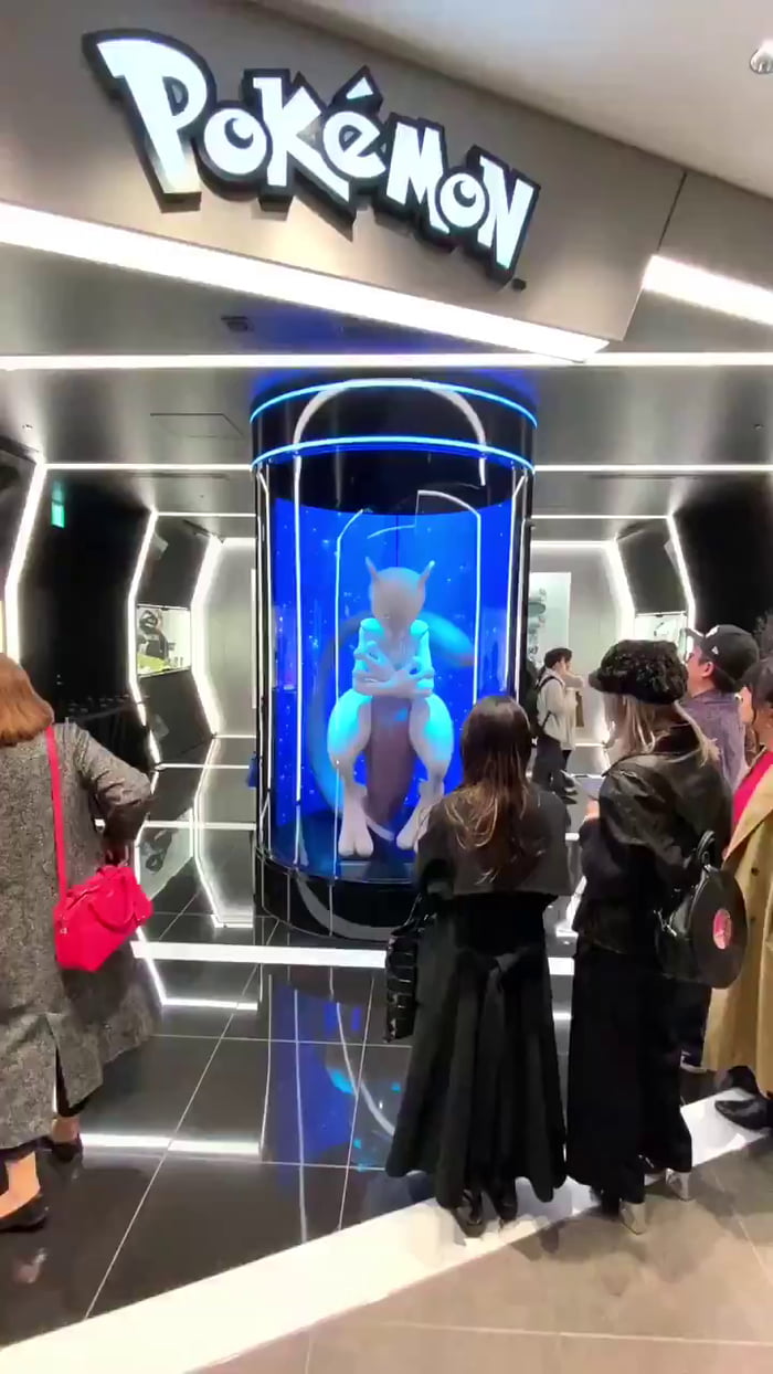 Giant Mewtwo Inside An Incubation Chamber At The New Pokemon Center Nintendo Tokyo Store That Opened Today In Parco Shibuya 9gag