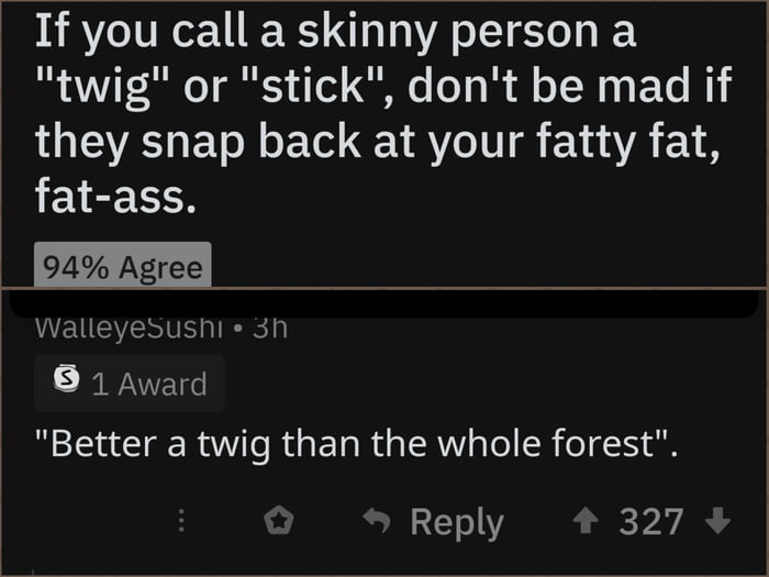 Saw this witty remark today 9GAG