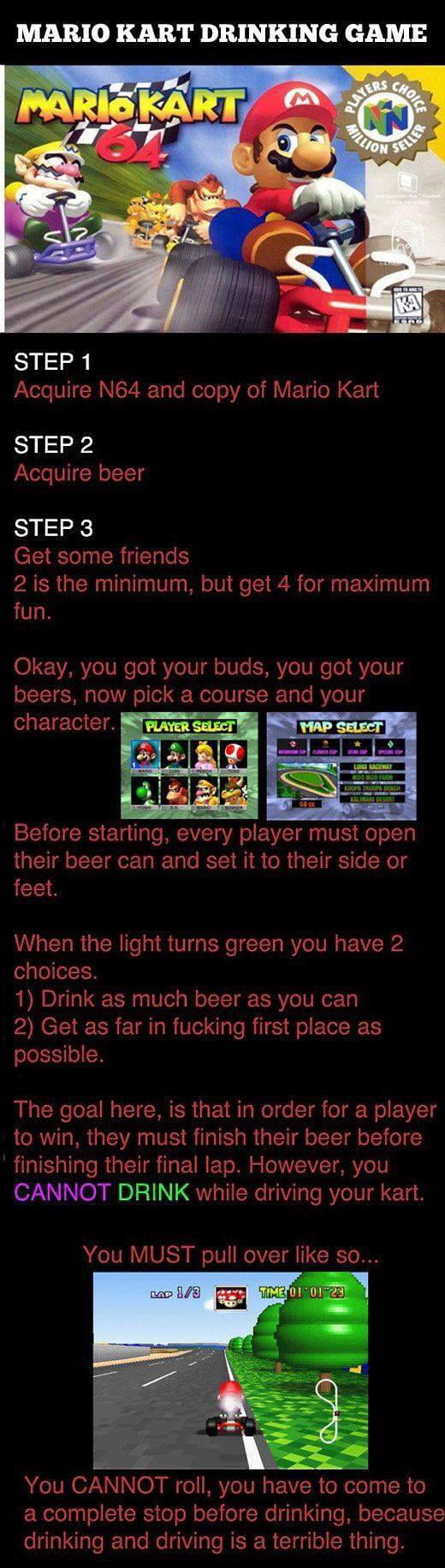 Mario Kart drinking game! 9GAG