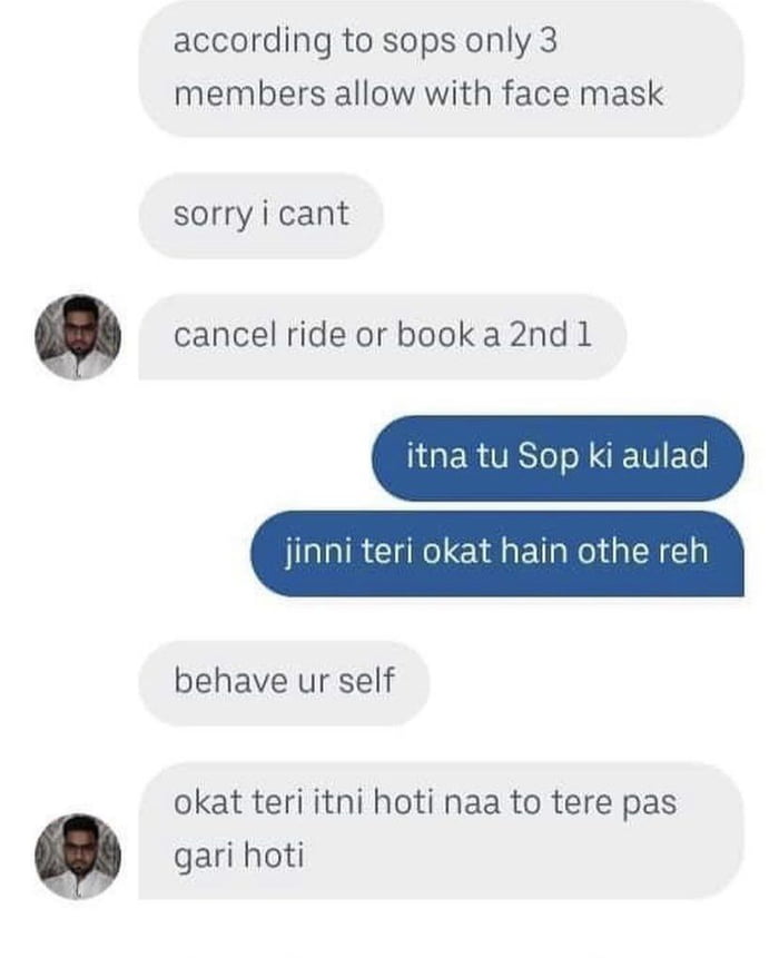 Pakistani Uber Chat 9gag