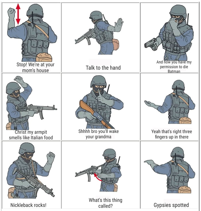 Swat Hand Signals Meme Is Back Gag