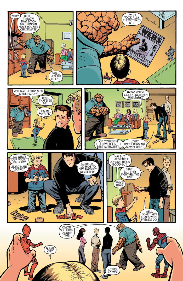 Franklin Richards meets Peter Parker. (Spider-Man Human Torch #5) - 9GAG