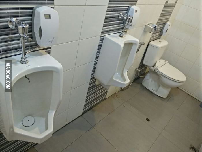 The most awkward public toilet in the world?.. and there's no lock in
