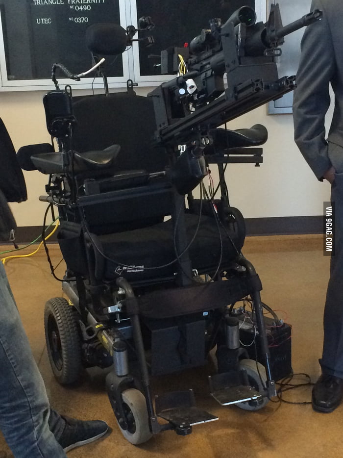 Stephen Hawking Wheelchair Gun 9GAG