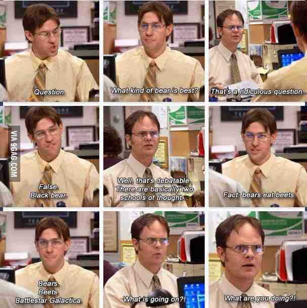 Easily one of THE best scenes of the entire series of 'The Office' 9GAG