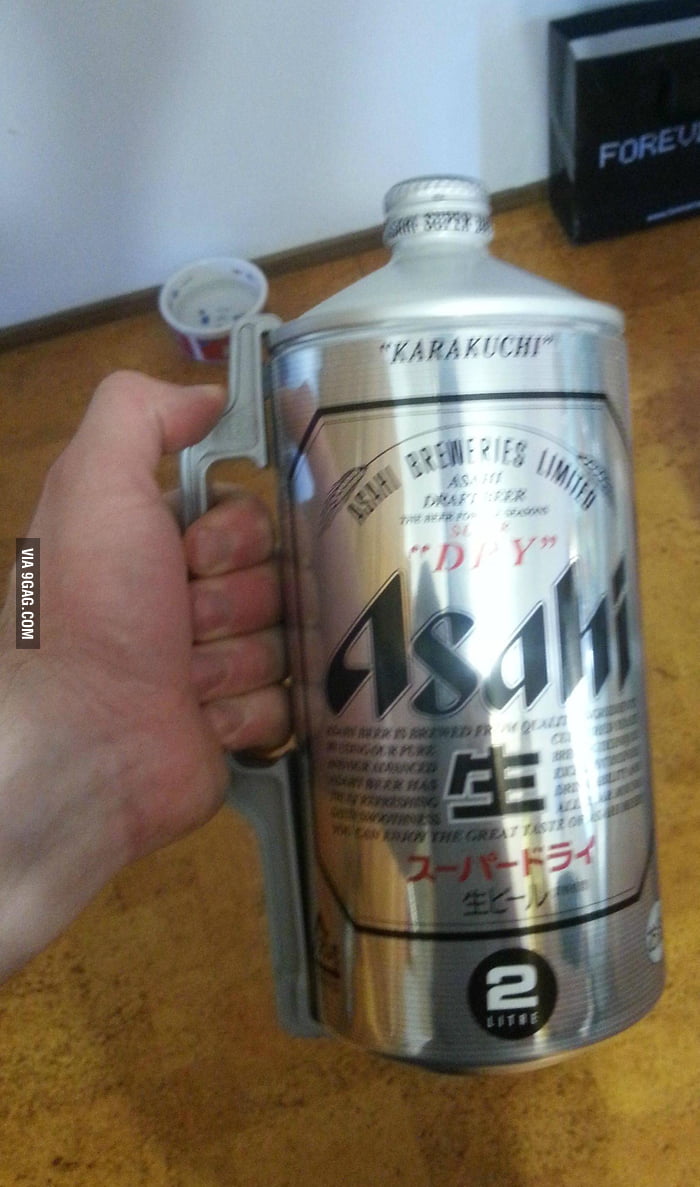 This is how we drink Japanese beer in Australia. 9GAG