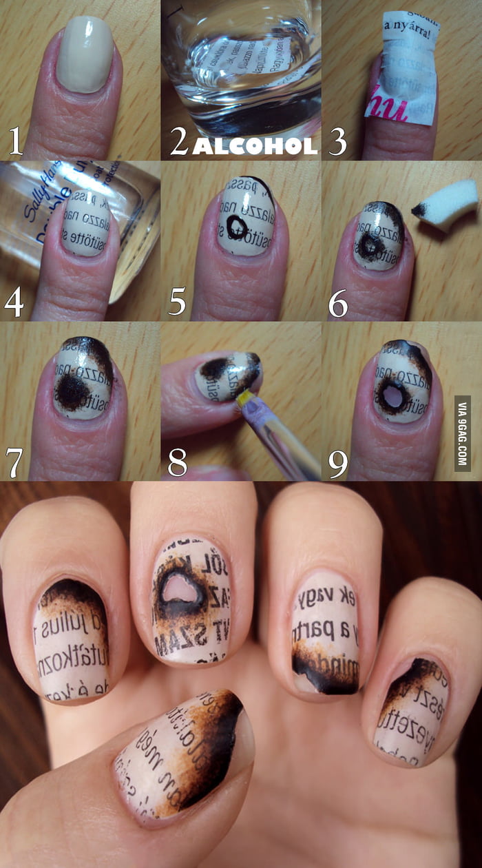 I love that! Burnt paper nails!