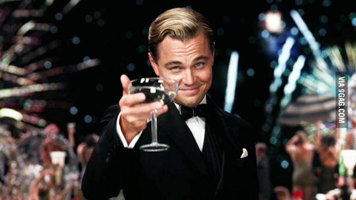 Happy 40th birthday to Leonardo DiCaprio! Cheers! - 9GAG