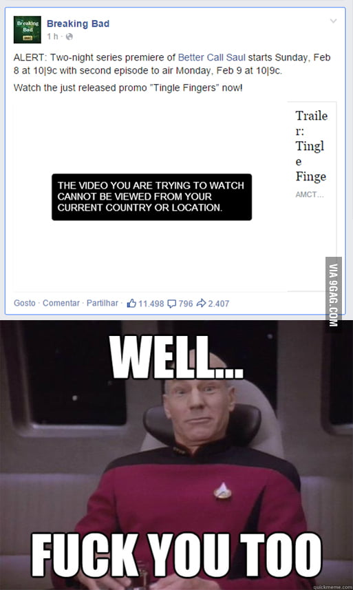 I was trying to watch the new trailer - 9GAG
