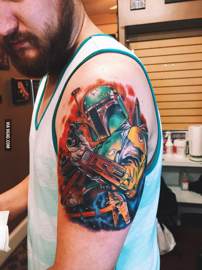 Traditional Style Boba Fett Star Wars tattoo  Best Tattoo Ideas Gallery