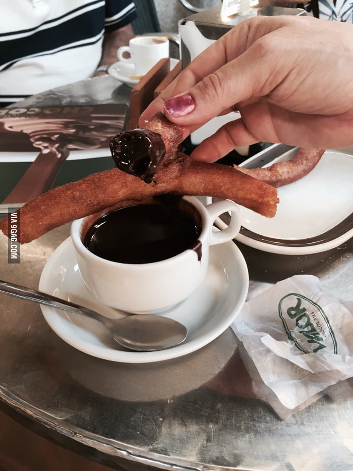 Churros and Hot Chocolate in Madrid - 9GAG