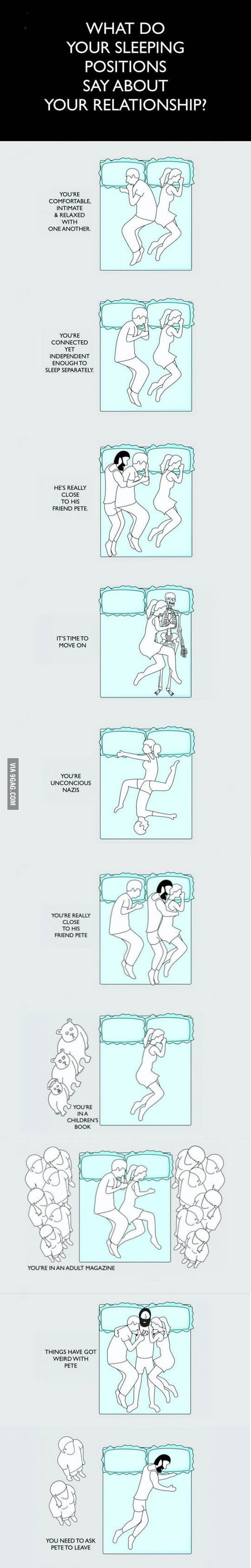 What Do Your Sleeping Positions Say About Your Relationship 9gag