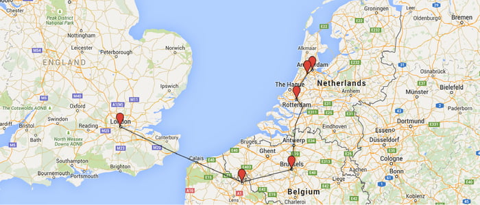 Image result for eurostar amsterdam route