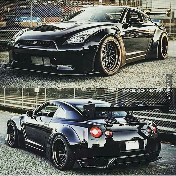 Nissan GTR R35 Rocket Bunny kit front & backview - 9GAG