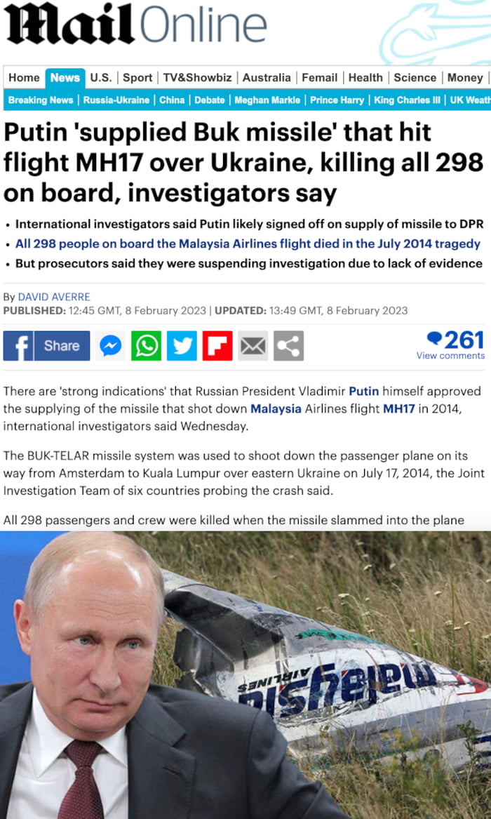 International Investigators Said Putin Likely Signed Off On Supply Of ...