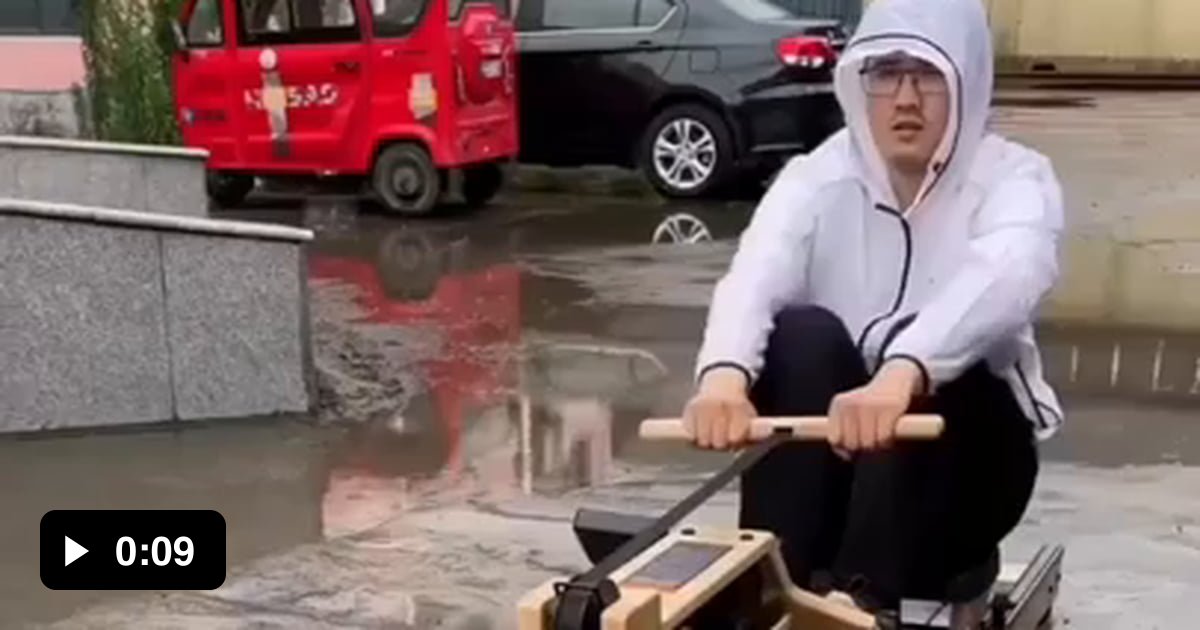 Washing machine that's powered by rowing - 9GAG