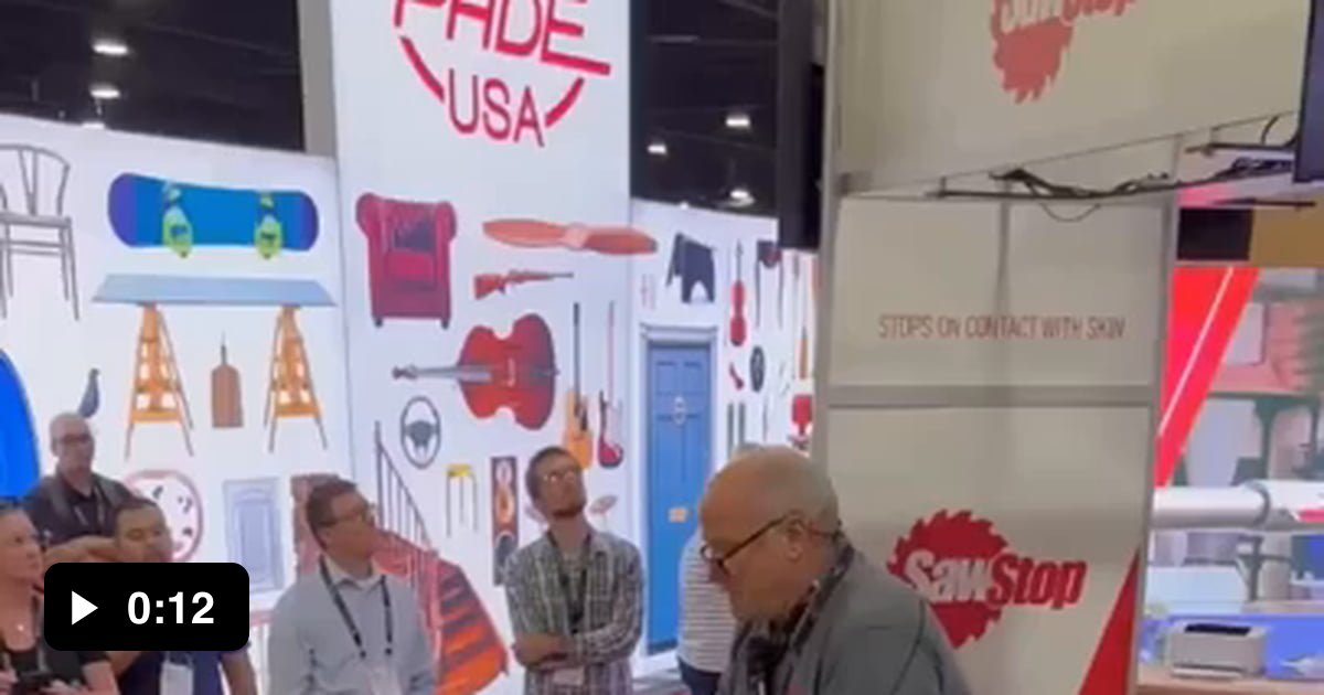 SawStop Table saw hotdog test in slow motion 9GAG