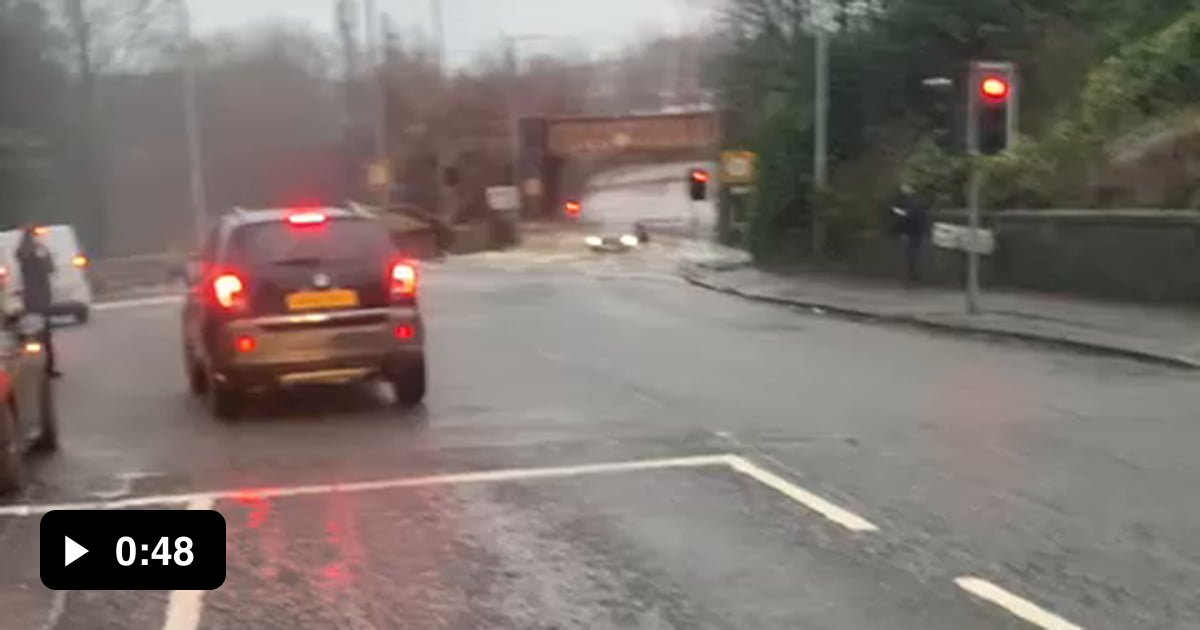 Glasgow, Scotland. One of the highpressure water pipes burst, leaving