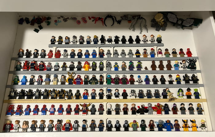 Lego marvel display (marvel cmf displayed separately) - 9GAG