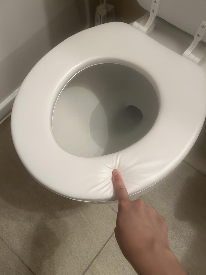 Old toilet seat broke from wear & tear, so landlord replaced it with