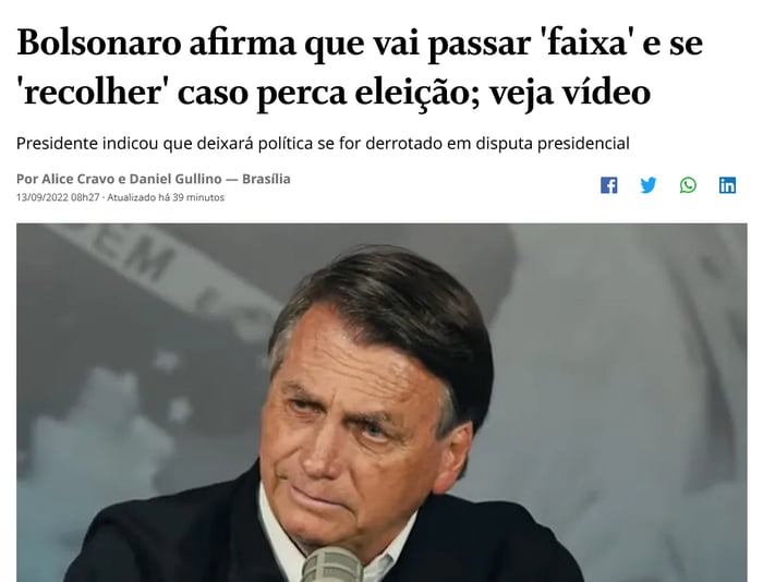 Tirar o bozo e fazer ele se aposentar carai lula por favor fa a