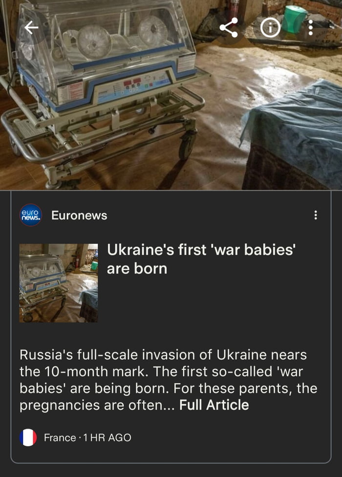 Babies conceived and born during the 9 months of war. According to the