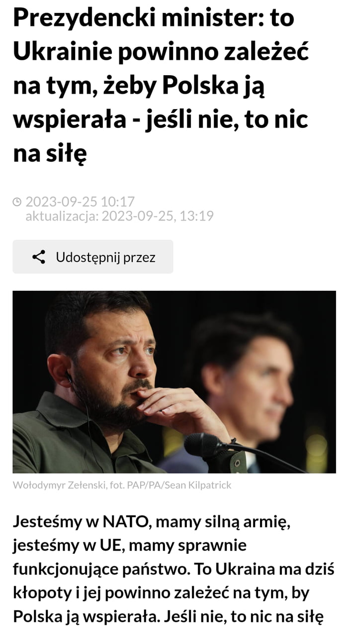 Polish President's Minister Today: "We Are In NATO, Have A Strong Army ...