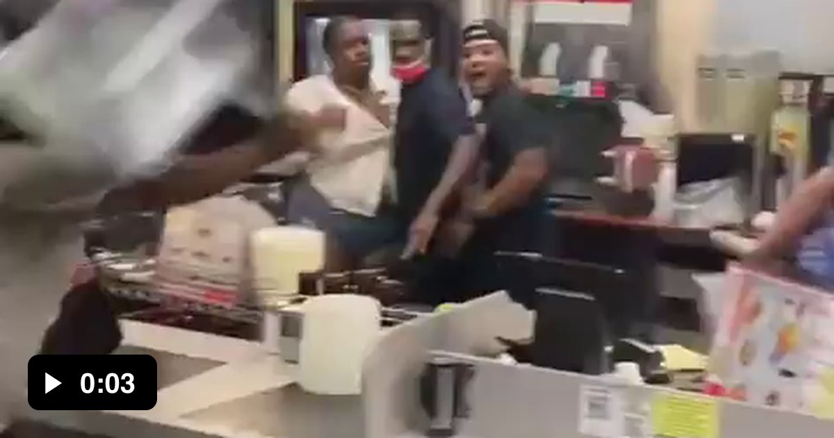 Waffle House employee catches chair thrown by customer - 9GAG