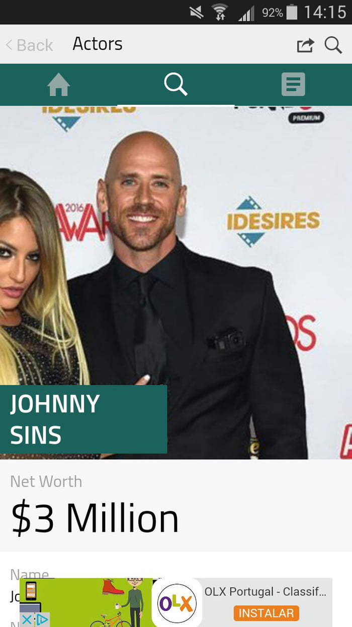 Johnny Sins has a 3Million dollar fortune just by making porn. wow - 9GAG