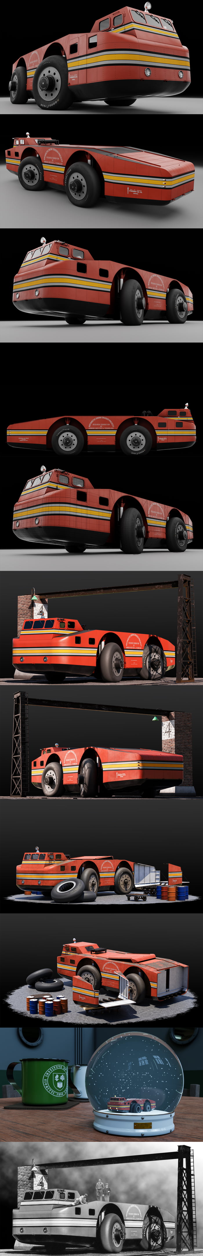 My take on the 1939 Snow Cruiser (made using Blender) - 9GAG