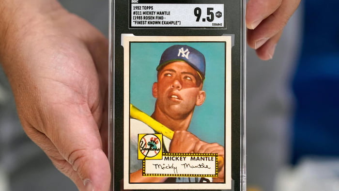 1952 Mickey Mantle baseball card set to break record at auction next ...