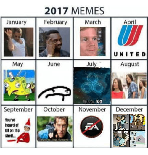 Updated Meme Calendar of 2017(Final version) 9GAG