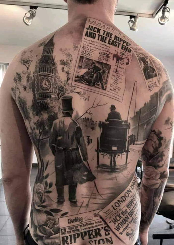 This Jack the Ripper full back piece 9GAG