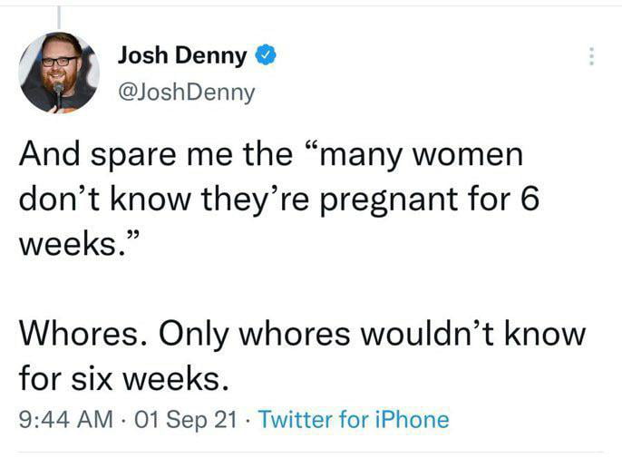 Josh Denny, failed Food Network host and so-called comedian weighs in ...