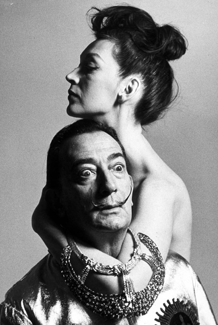 Salvador Dali With Wife And Muse Gala In 1964 9gag