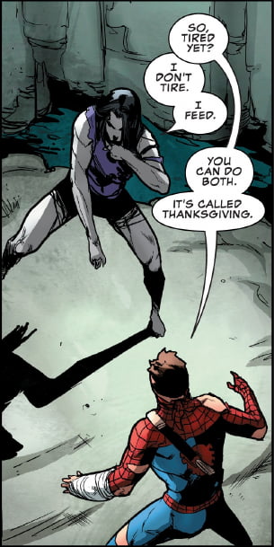 Spider-Man vs Morlun, from Peter Parker: Spec. Spider-Man 313 - 9GAG
