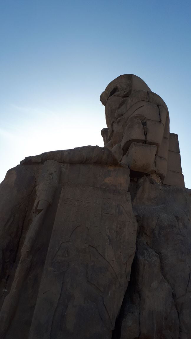 This egyptian Statue looks like a Predator when you look at it from the