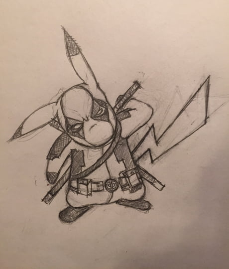 Featured image of post Drawing Pikapool Drawing Deadpool Pikachu