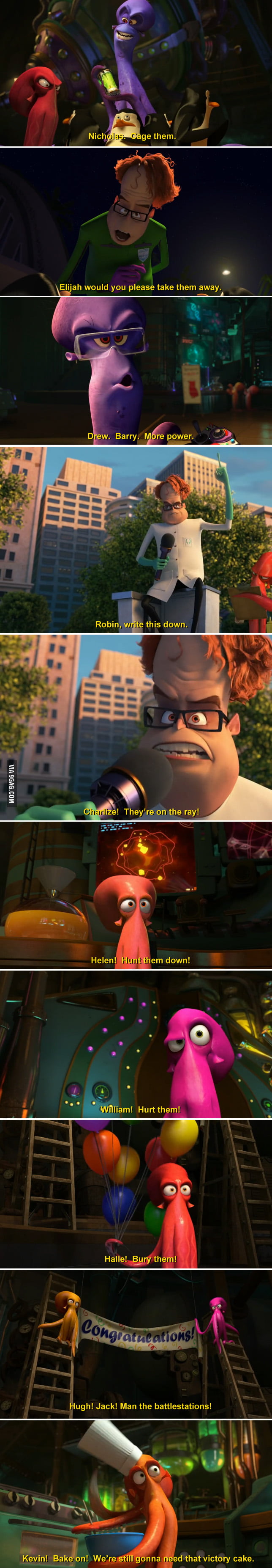 As a grown-up and movie fan, I really appreciated this running gag in "Penguins of Madagascar."