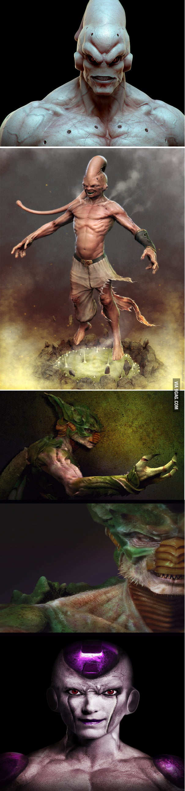 Badass DBZ Villains 3D Art 9GAG