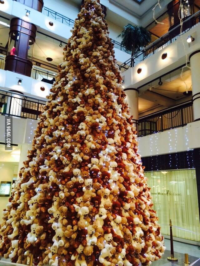 Spotted downtown Montreal. Made of 6000 teddy bears to be donated on ...