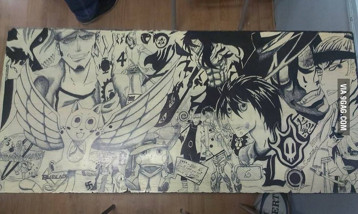 So me and my fr were bored in school... so we drew something on our ...