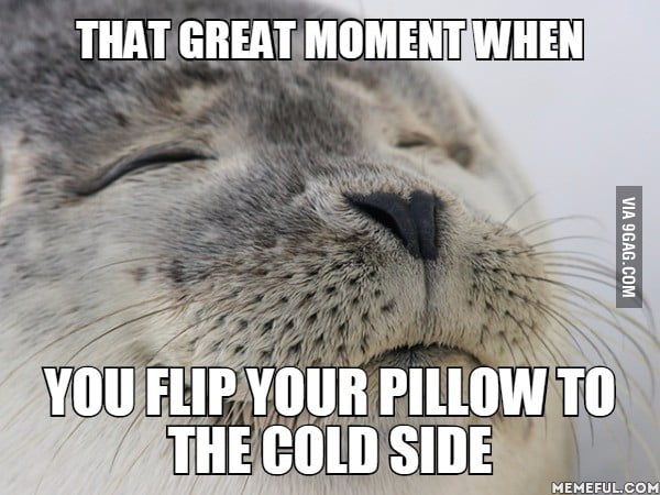 Cold top side pillow