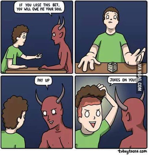 How to scam the devil - 9GAG