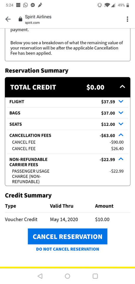 spirit airlines charges