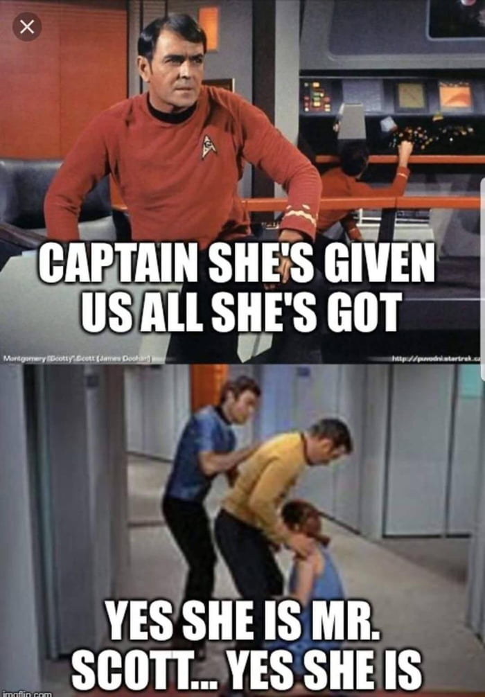 Yes she can. Мем Star Trek. Стар трек приколы. Стартрек Мем удивленный.