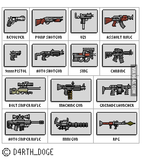 I design pixel art weapons. Any requests? - 9GAG