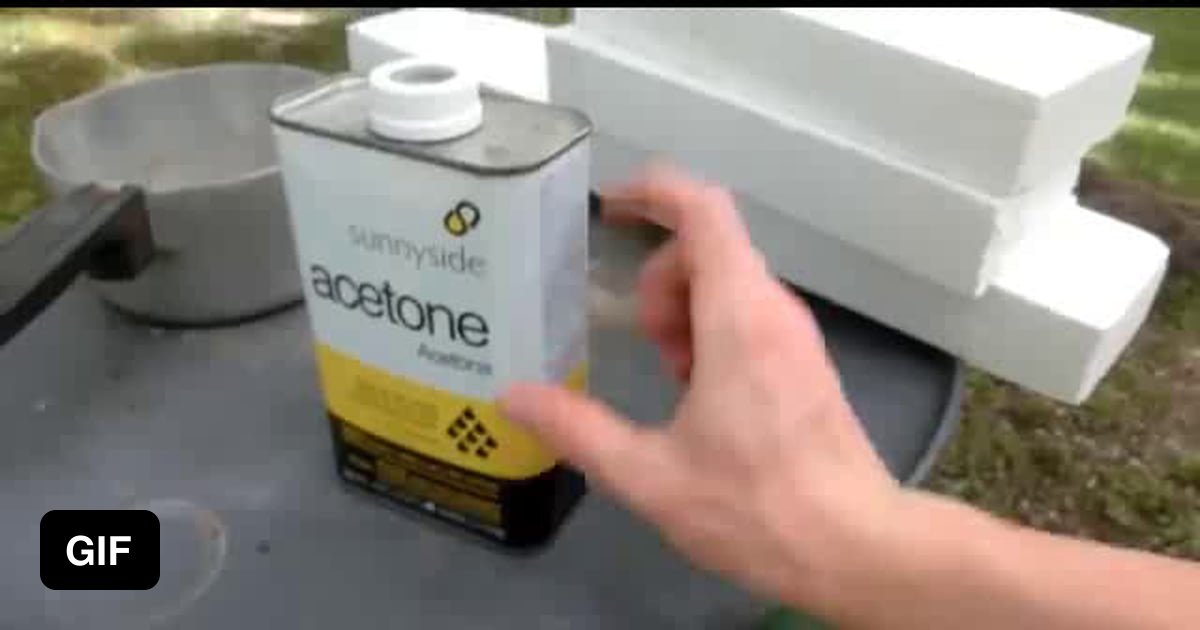 Dissolving Styrofoam with Acetone. 9GAG