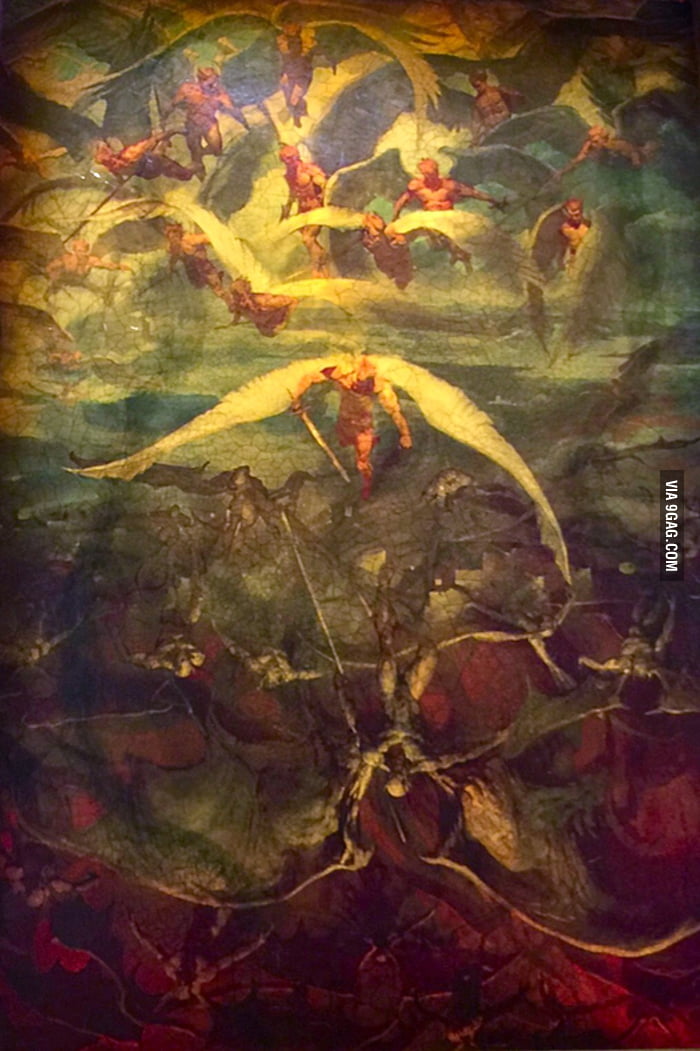 I couldn't find a wallpaper version of the portrait in the office of