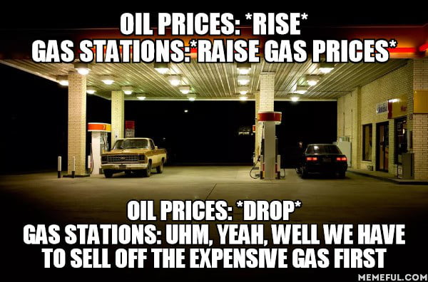 So How Come They Never Have To Sell Off The Cheap Gas First When Oil ...